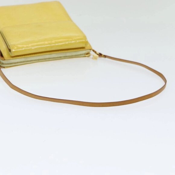 LOUIS VUITTON Monogram Vernis Motto Pouch Lime Yellow - Picture 7 of 15